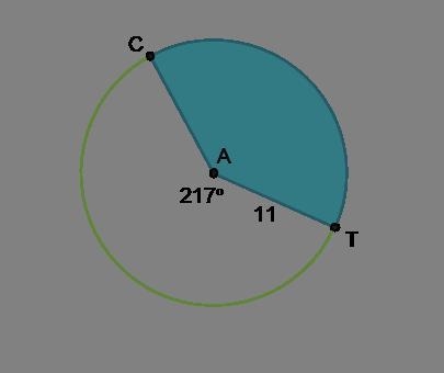 Find the area of the shaded sector. Enter your answer as a number, rounded to the-example-1