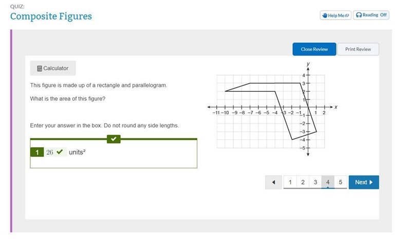 This figure is made up of a rectangle and parallelogram. What is the area of this-example-1