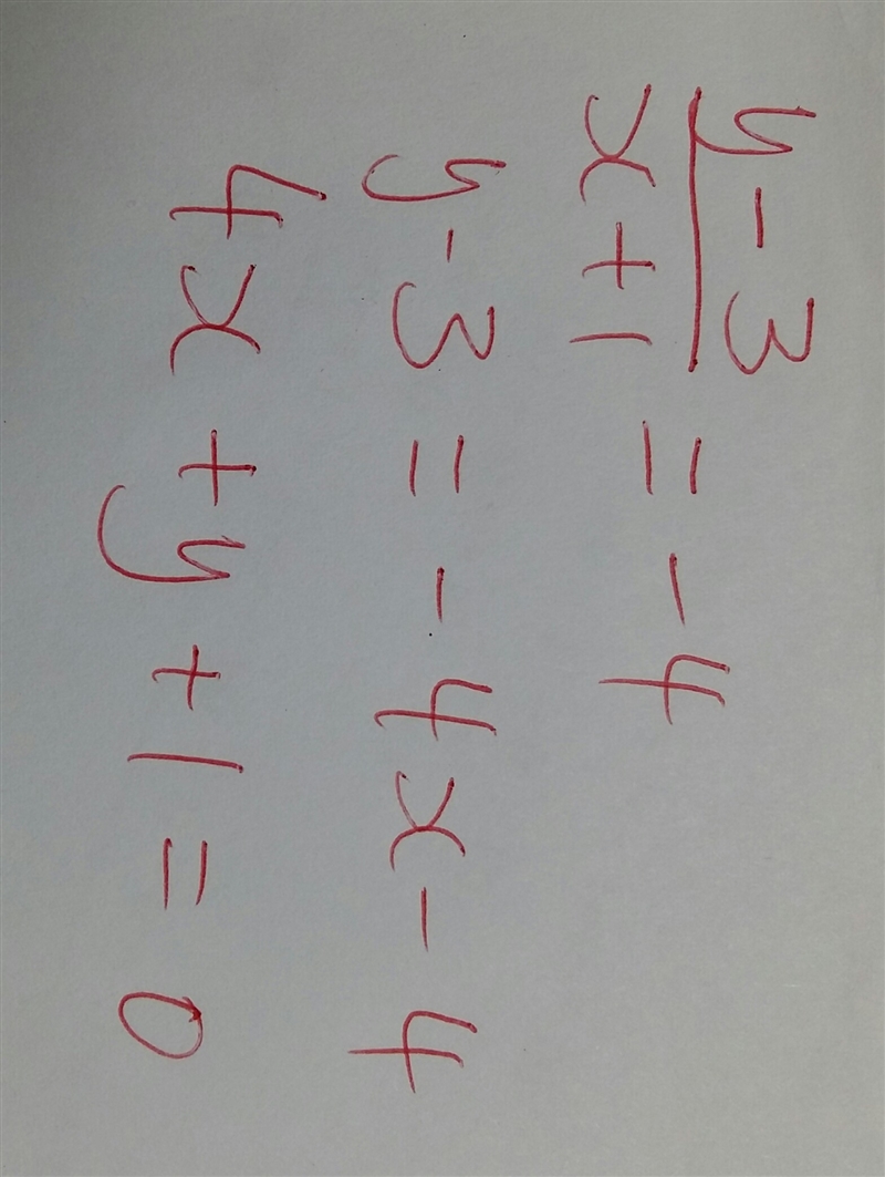 Write an equation of the line that passes through (-1,3) and has an slope of -4-example-1