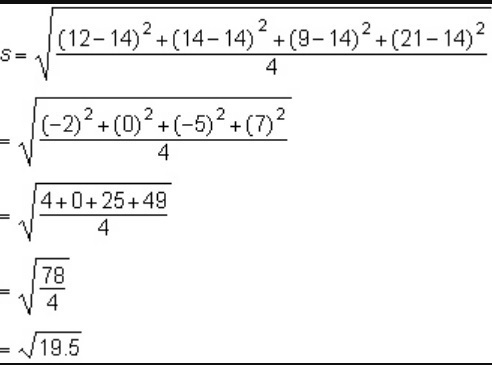 Yuri computes the mean and standard deviation for the sample data set 12, 14, 9, and-example-1