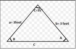 What is the approximate length of the base of an isosceles triangle if the congruent-example-1