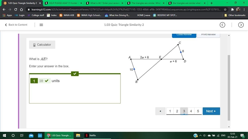 What is AE ? Enter your answer in the box.-example-1