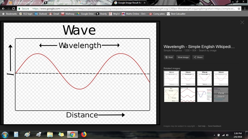 What part of the wave does "D" represent? A. Wave length B.The amplitude-example-1