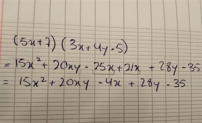 (5x + 7)(3x + 4y - 5) I NEED THE ANSWER NOW-example-1