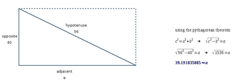 A Television is advertised as 56 inches. This represents the diagonal dimension of-example-1