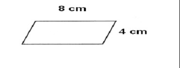 What is the perimeter of the parallelogram shown below? Select one: A. 32 cm B. 24 cm-example-1