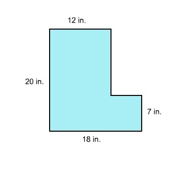 What is the perimeter of the figure? A. 83 inches B. 70 inches C. 57 inches D. 76 inches-example-1