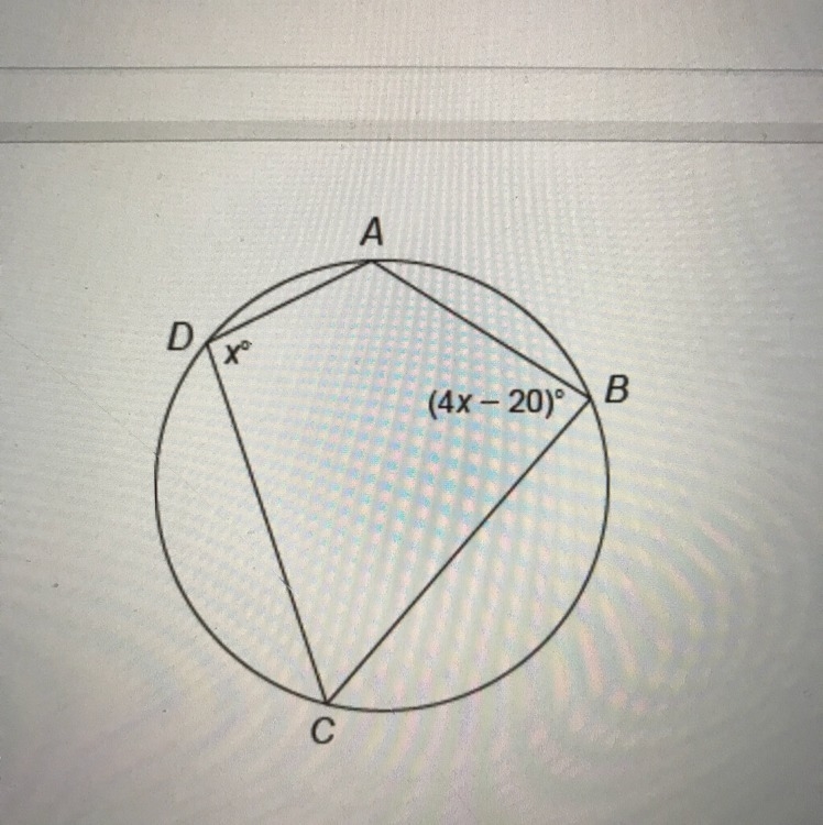 Quadrilateral ABCD is inscribed in this circle. What is the measure of angle B?-example-1