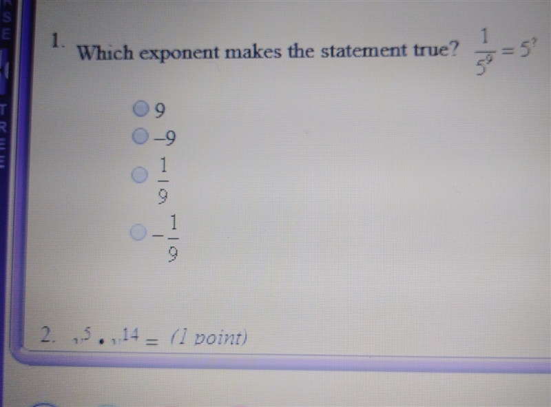 Which exponent makes the statement true?-example-1