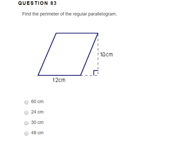 Find the perimeter of the regular parallelogram.-example-1