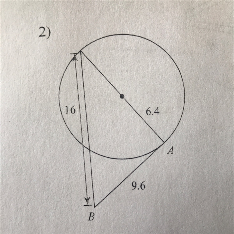 Is this tangent to the circle?-example-1