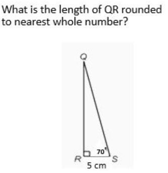 What is the length of QR rounded to nearest whole number? A. 11 cm B. 2 cm C. 5 cm-example-1