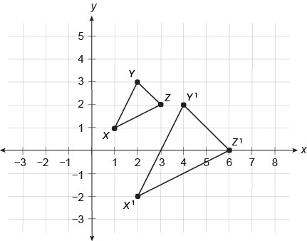 What sequence of transformations, when applied to △XYZ , shows that​​ △XYZ ​​is similar-example-1