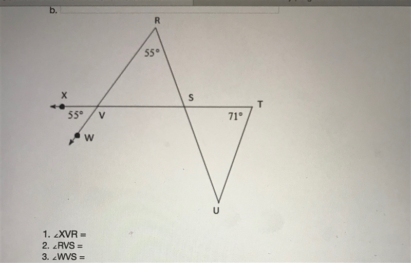 CAN someone help with measure of angles RSV VSU UST-example-1