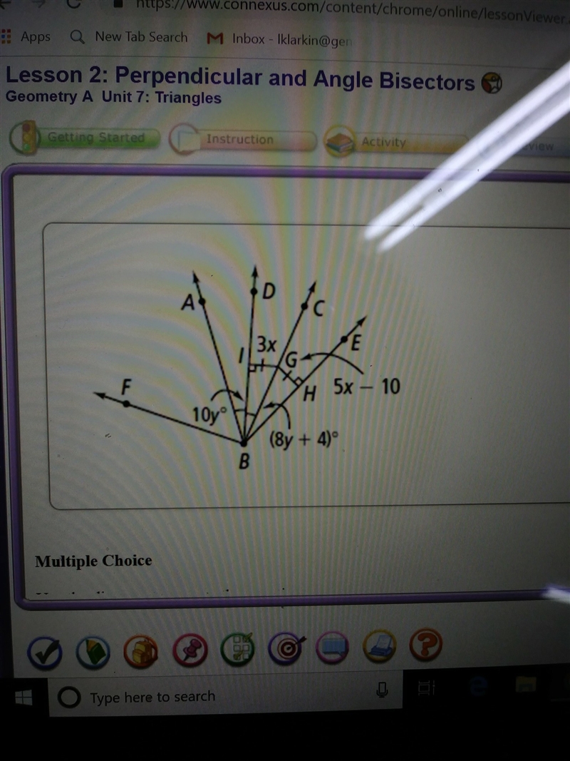 20 POINTS!!!Which ray is a bisector of angle ABC? BC BD BA BF-example-1