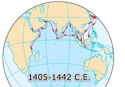 What would be the BEST title for this map? A) The Mongol Conquests B) The Voyages-example-1