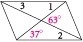 Find the measures of angles 1, 2, and 3 for the parallelogram-example-1