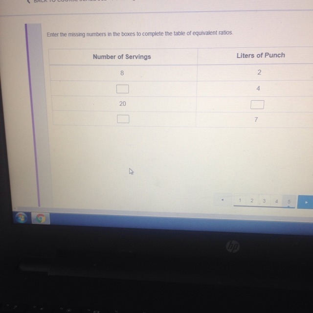 Enter the missing numbers in the box to complete the table of equivalent ratios please-example-1