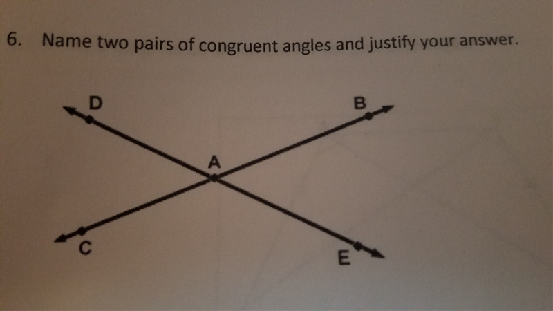 Name two pair pf congruent and justifiy your answer-example-1