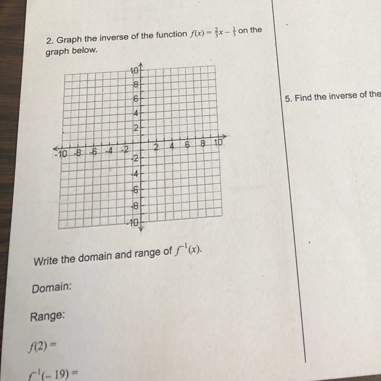 Someone please help me graph! And I can someone please give me the 5 short answers-example-1