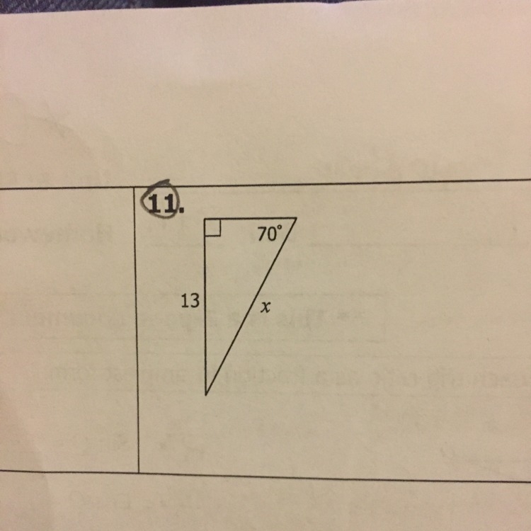 Anybody know how to solve for x using sine, cosine, or tangent ?-example-1