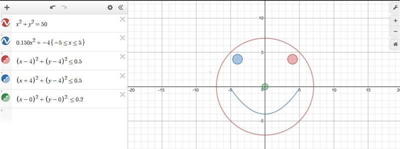 Will you check my math its supposed to be a face!-example-1