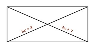 For what value of x is the figure a rectangle? x= 1 x= 2.5 x= 6 2/3 x= 10-example-1