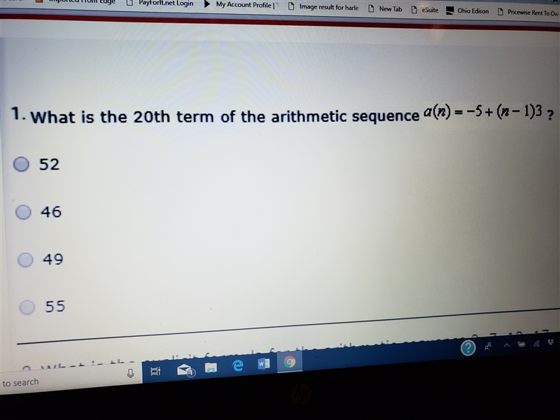 What is the 20th term of the arithmetic sequence?-example-1