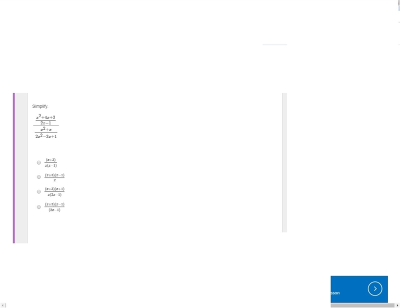 1.Simplify. 2.Simplify. 3.Which statement best reflects the solution(s) of the equation-example-2