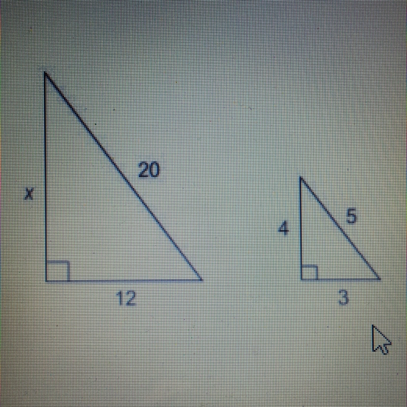 The triangles are similar. What is the value of x?-example-1