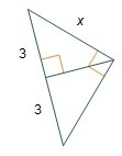 What is the value of x? 1/3 (Square root of 2) units 1/2 (Square root of 3) units-example-1