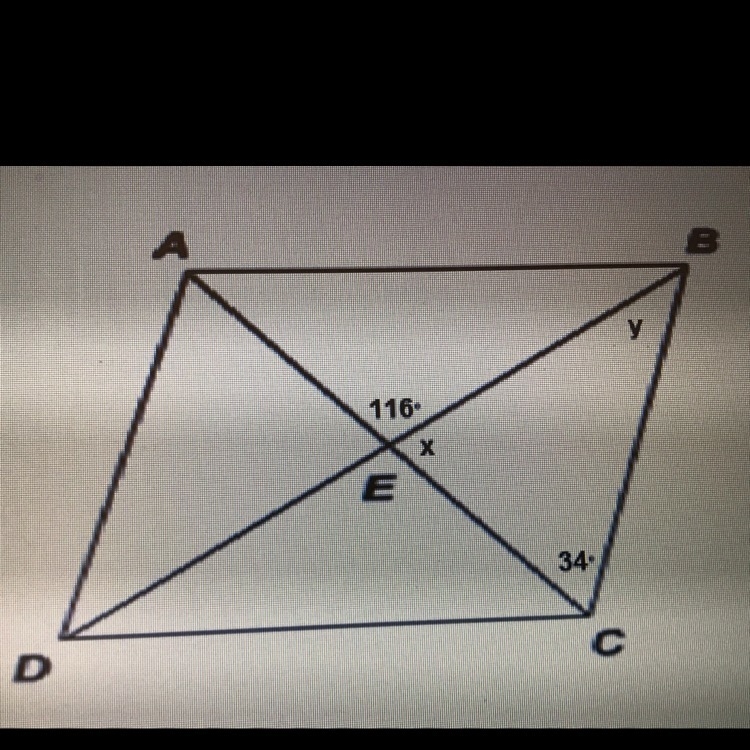 Given parallelogram abcd, find the value of y. a) 64 b) 26 c) 82 d) 180-example-1