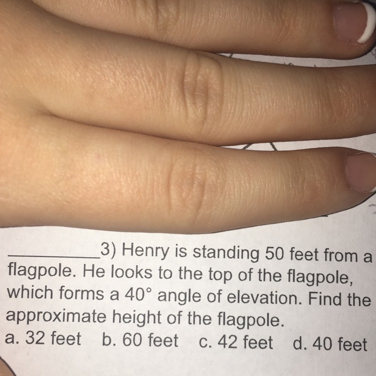 Find the approximate height of the flagpole.-example-1