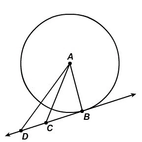 20 points! CD←→ is tangent to circle A at point B.What is the measure of ∠ABD? Please-example-1