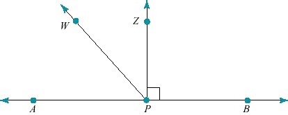 Which of the pairs of angles are complementary? ∠APB and ∠ZPB ∠APZ and ∠BPZ ∠APW and-example-1