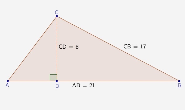 In the diagram, what is AC? A. 6 B. 12.33 C. 10 D. 12-example-1