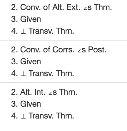 Which of the following completes the two-column proof below? HELP PLEASE!! Given: ∠1 ≅ ∠2, p-example-2