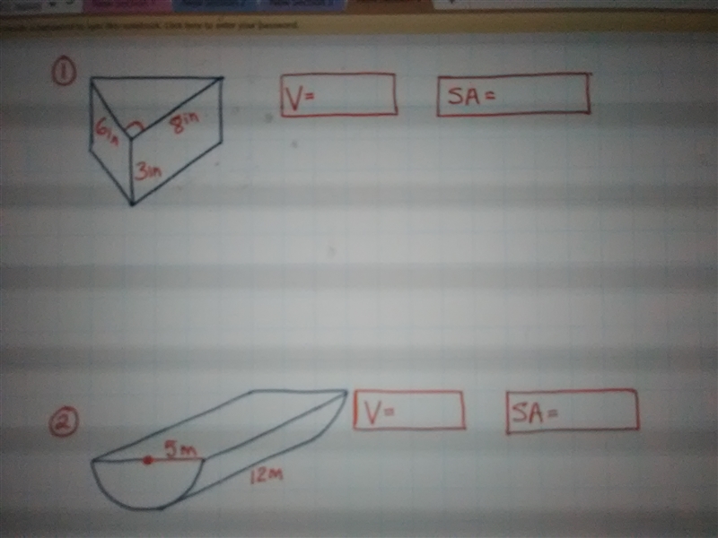 I need the volume and surface area pls helpp I know they're blurry :( Sidenote: If-example-1