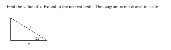 Find the value of x. round to the nearest tenth-example-1