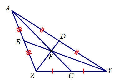 Which of the following diagrams includes a centroid? In order: A, B, C, D-example-1