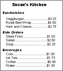 What is the difference between the most expensive item and least expensive item on-example-1