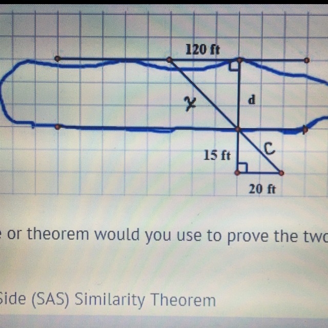 Which postulate or theorem would you use to prove the two triangles similar?-example-1