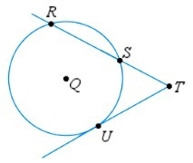 1. The circle shown below has AB and BC as its tangents: AB and BC are two tangents-example-3