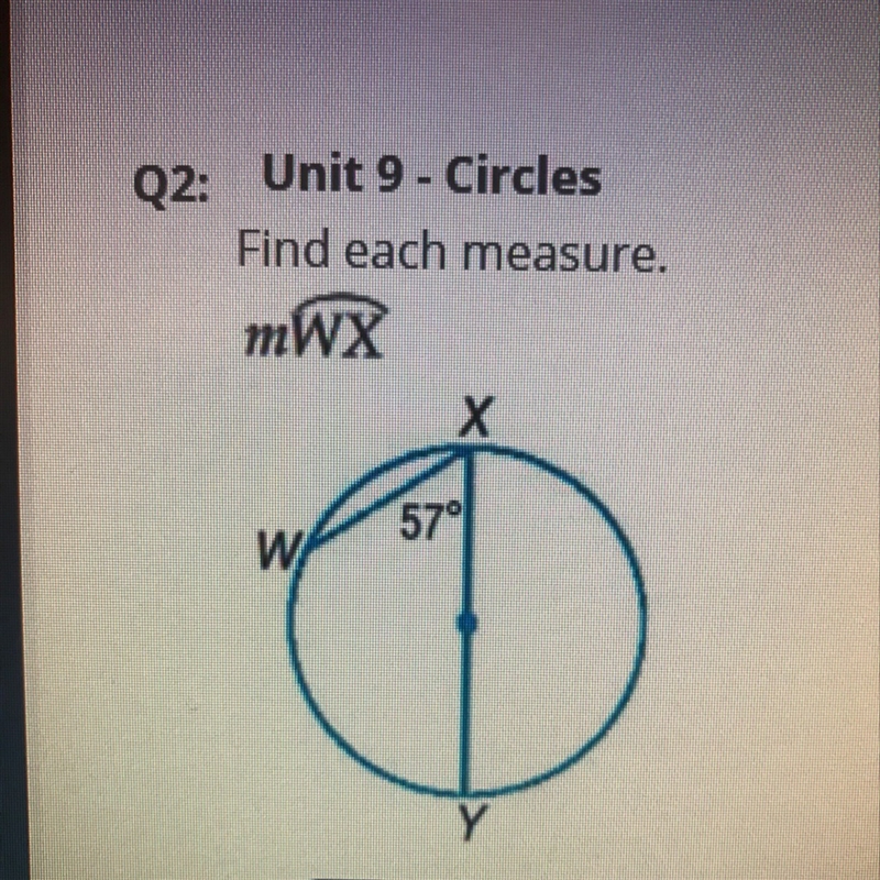 What is the measure of the arc-example-1