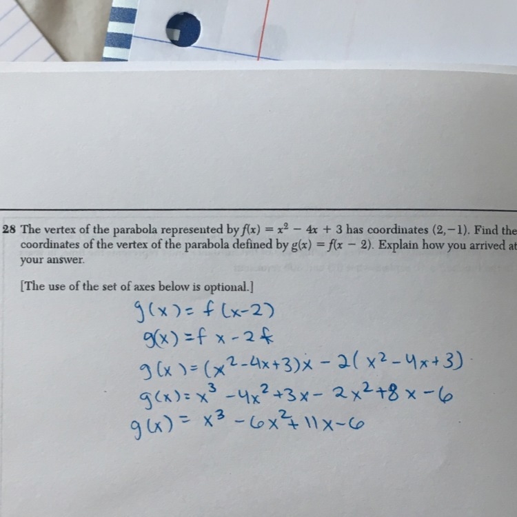 Disregard my work, but how do you get the answer? There is also a graph at the bottom-example-1