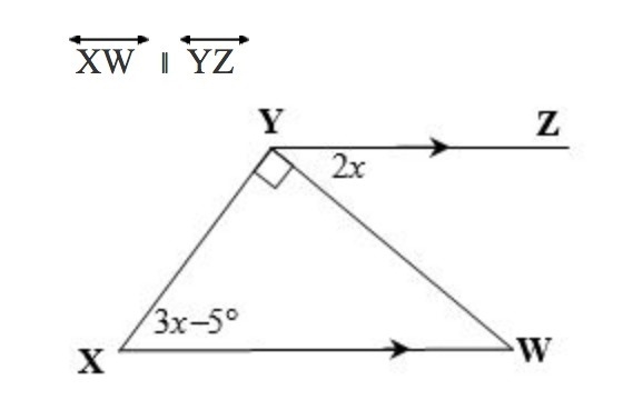 Find the value of x in each case. PLEASE SHOW WORK!!!-example-1