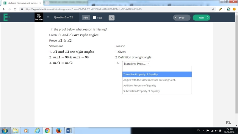 Help PLZ! I am not sure if i chose the right answer-example-1