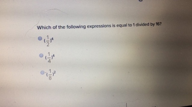 Which of the following expressions is equal to 1 divided by 16-example-1