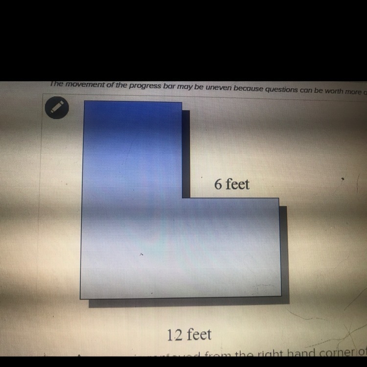 A square is removed from the right hand corner of a square board. What is the area-example-1