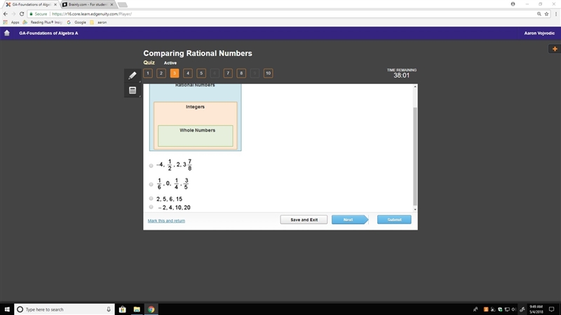 Which set of numbers includes only whole numbers?-example-1